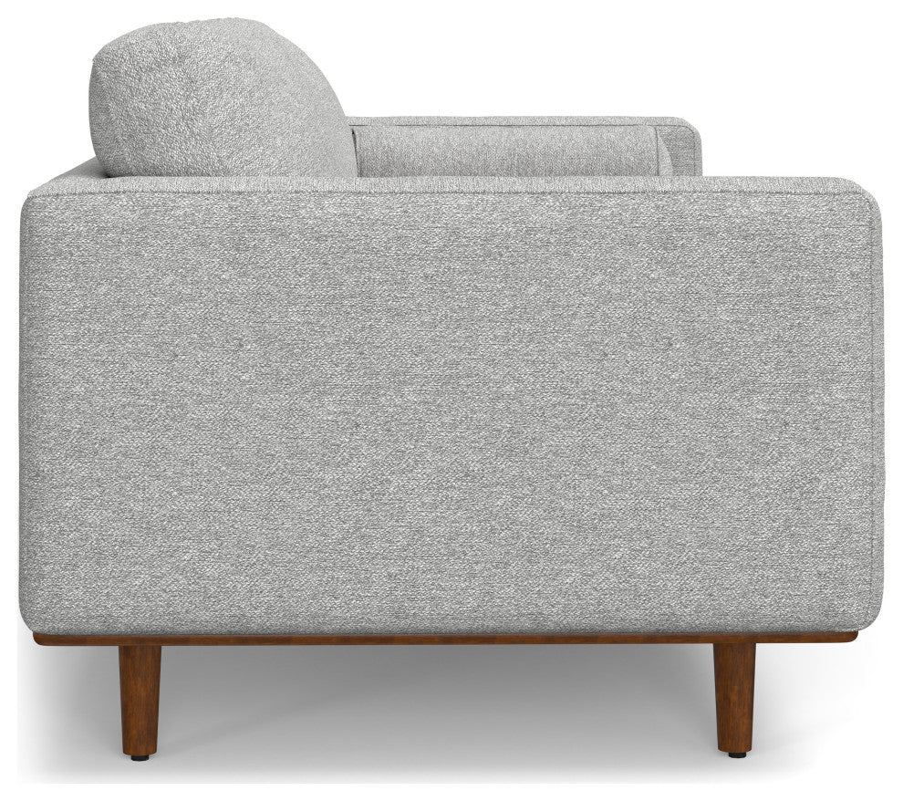 Morrison 89" Sofa and Ottoman Set, Woven-Blend Fabric, Mist Gray