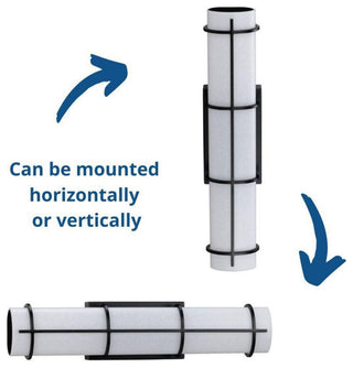 Grid LED 1-Light White Linen Glass LED Modern Wall Light, Black