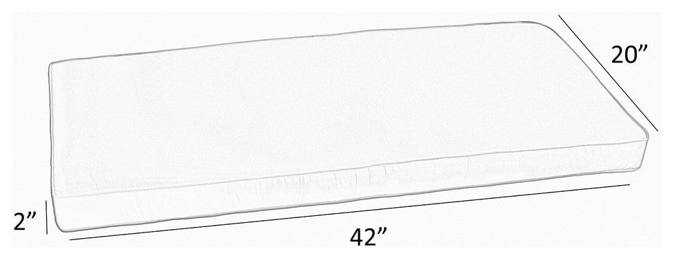 Sunbrella Canvas Black Outdoor Bench Cushion