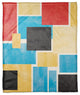 Colorful Primary Abstract I 50"x60" Coral Fleece Blanket
