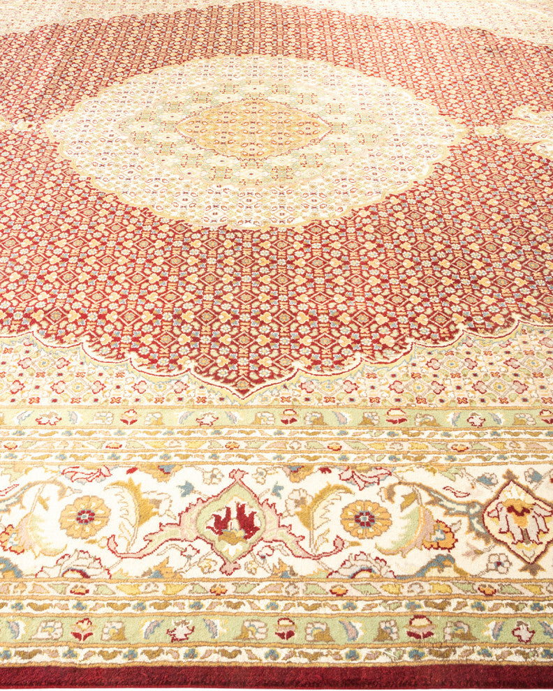 Patiala, One-of-a-Kind Hand-Knotted Area Rug Red, 9'2"x12'4"