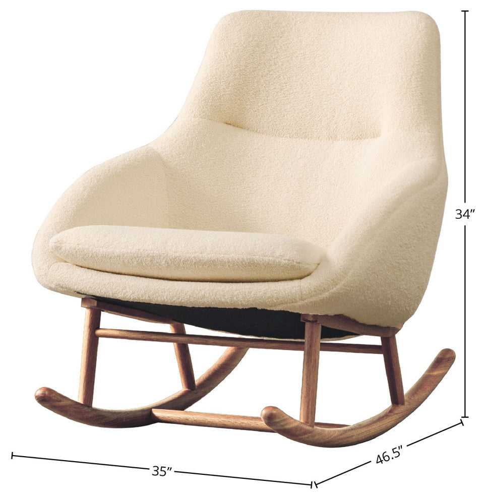 Las Vegas Rocker Club Chair, Cream