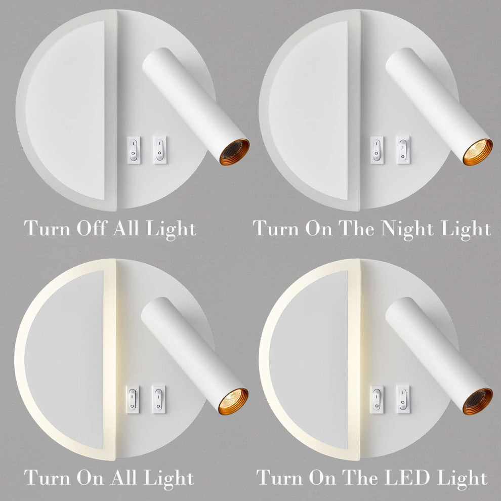 Modern White LED Sconces Wall Lighting,5W 4000K
