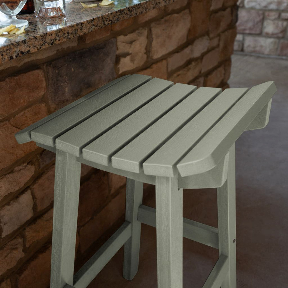 Summit Square Bar Height Stool, Eucalyptus