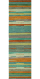 Winchester Kilim Floyd Gray/Ivory Runner, 2'8x9'9