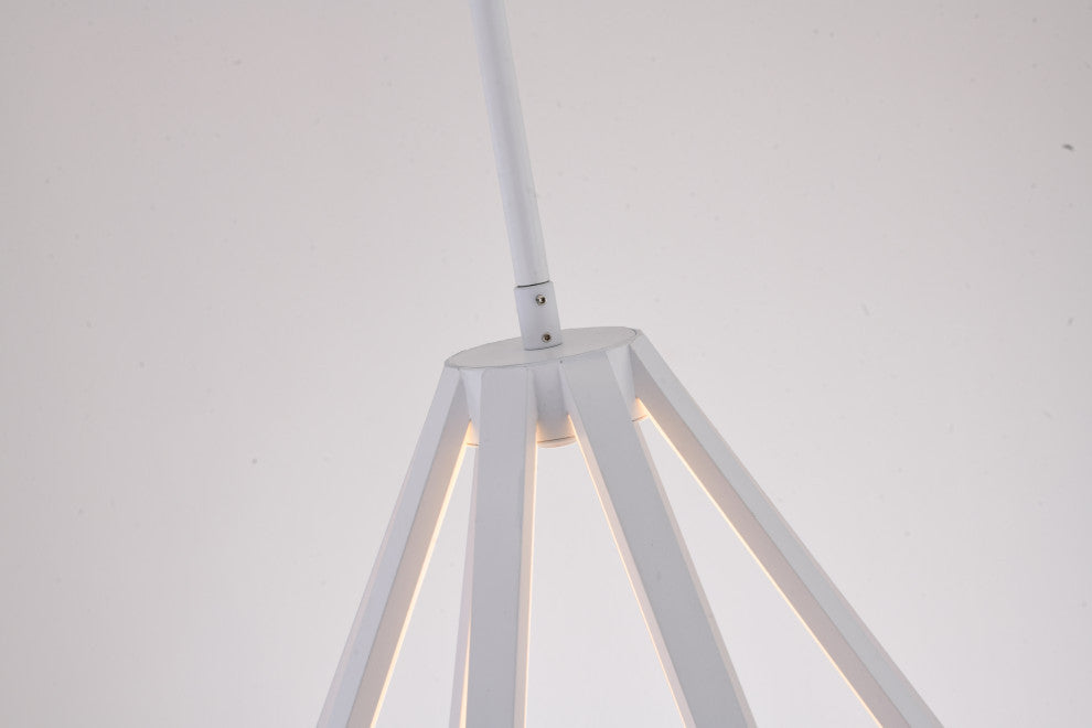 Bethel International WE03C32WH 8-Light LED Chandelier, White