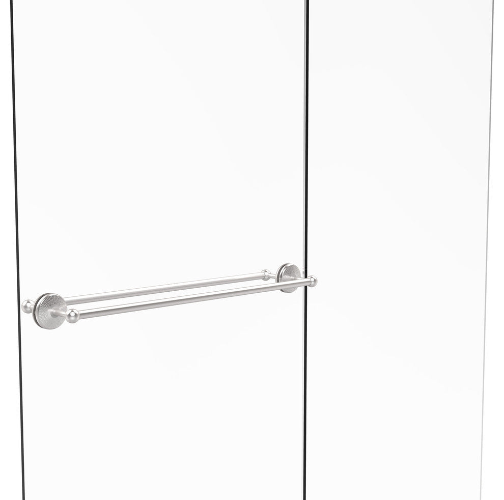 Monte Carlo 30" Back to Back Shower Door Towel Bar, Satin Chrome