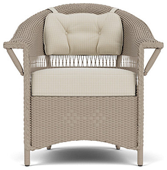 Lloyd Flanders Nantucket Dining Armchair, French Beige, Beach Natural