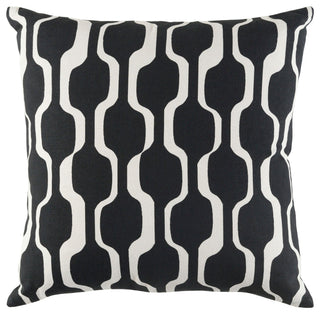 Surya Trudy Trud-7190 Black Pillow Shell With Polyester Insert 18"H X 18"W