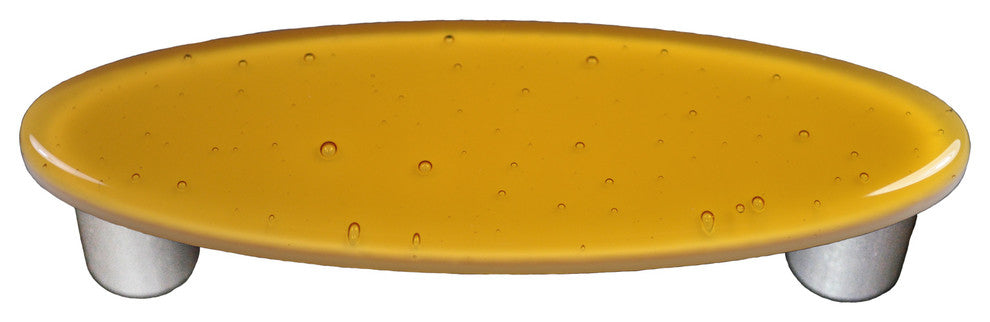 Medium Amber Pull Oval, Alum Post