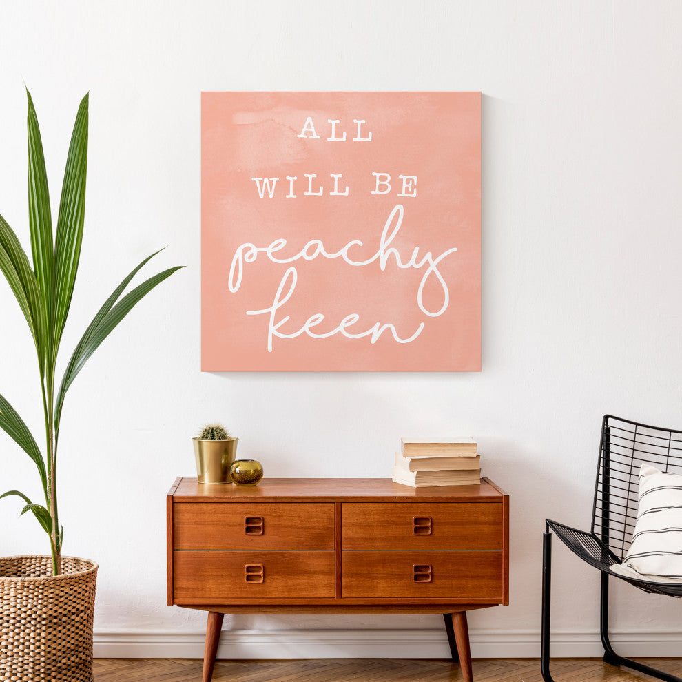 All Will Be Peachy Canvas 24x24 Canvas Wall Art