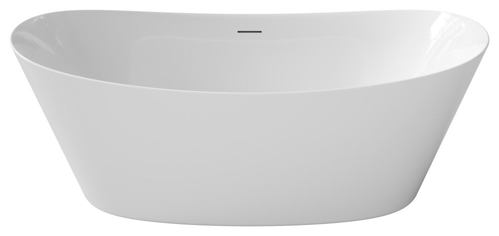 Perlato Volos 65" Freestanding Soaking Tub, White