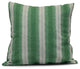 Sea Lines, Stripe Print Outdoor Pillow, Green, 16"x16"