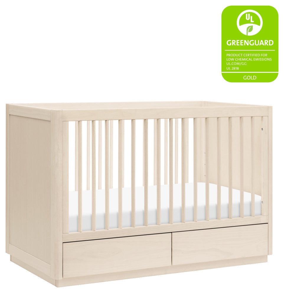 Bento 3-in-1 Convertible Storage Crib With Toddler Bed Conversion Kit