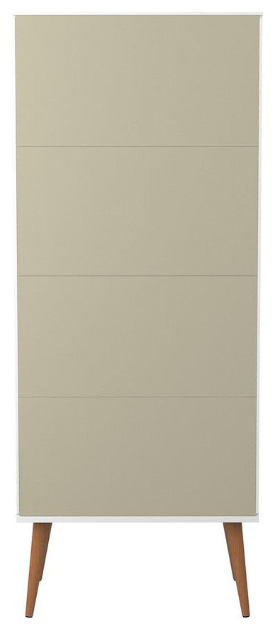 Utopia China Cabinet in White Gloss and Maple Cream