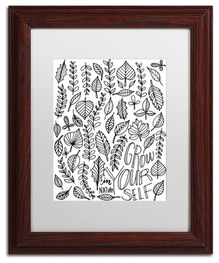 Elizabeth Caldwell 'Grow Yourself' Art, Wood Frame, White Mat, 11x14