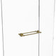 Prestige Skyline 18" Back to Back Shower Door Towel Bar, unlacquered Brass