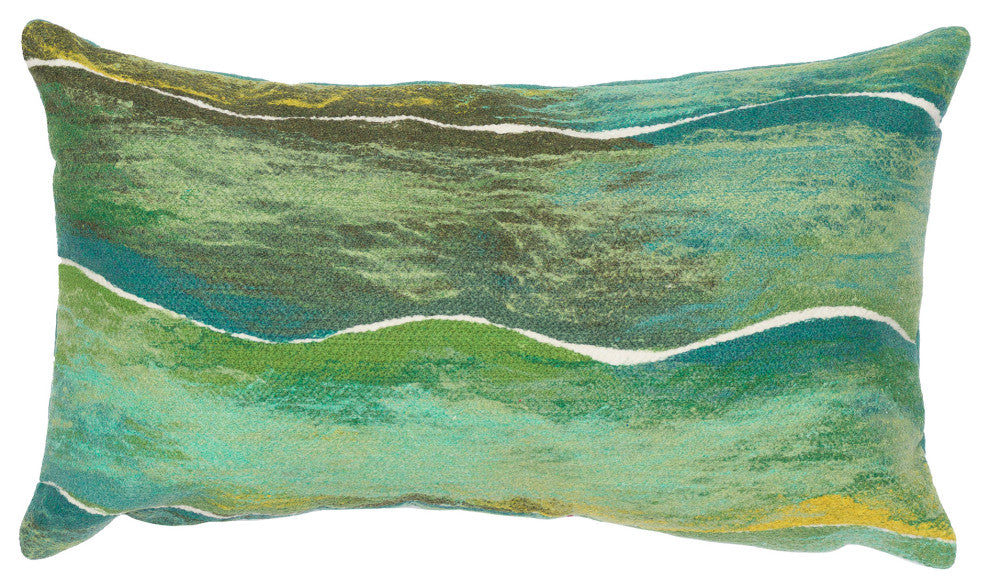 Visions IV Swell Indoor/Outdoor Pillow Seaglass 12"x20"