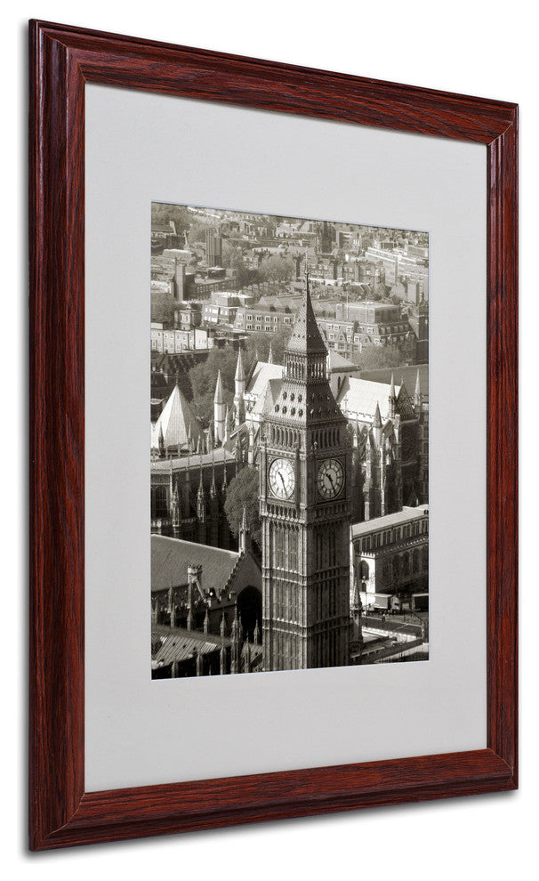 'Big Ben View II' Matted Framed Canvas Art by Chris Bliss
