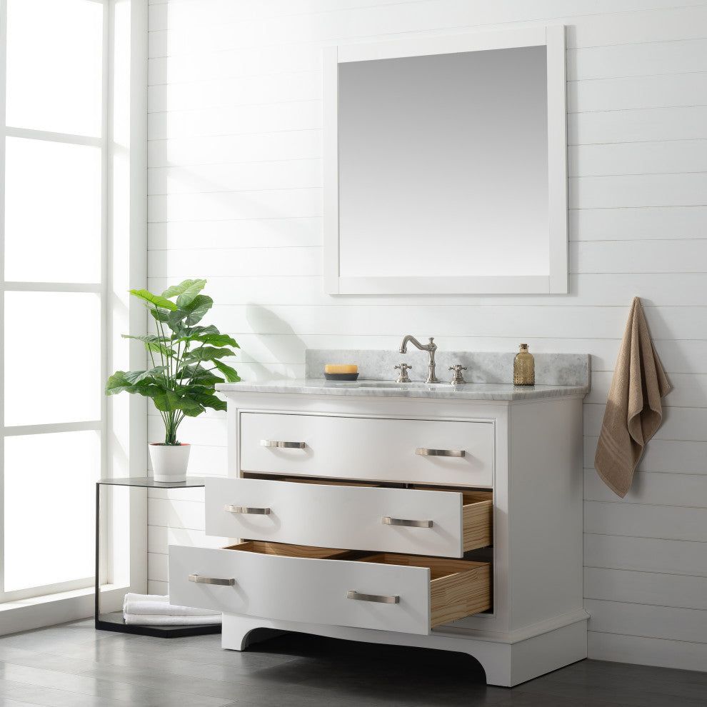 Monroe 42" Bathroom Vanity, White