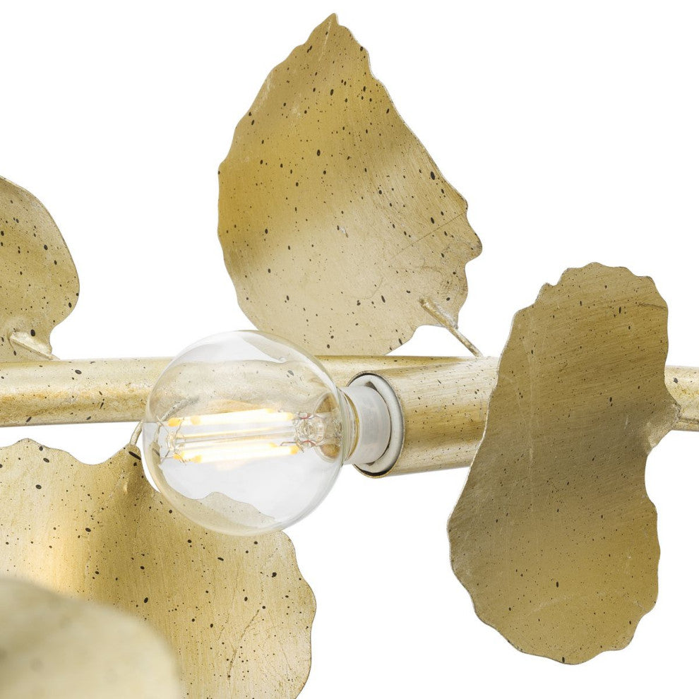Laurel Collection 6-Light Transitional Chandelier, Gilded Silver