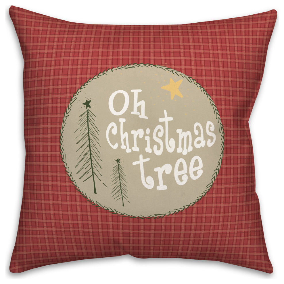 Christmas Quilt Pattern 5 16x16 Spun Poly Pillow