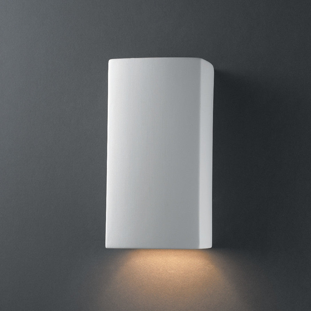 Ambiance, Small Rectangle, Closed Top, Outdoor, Wall Sconce, E26 Incandescent, Bisque