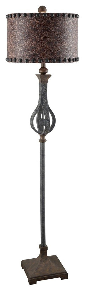 Rambler Floor Lamp, Resin Antique Iron Finish