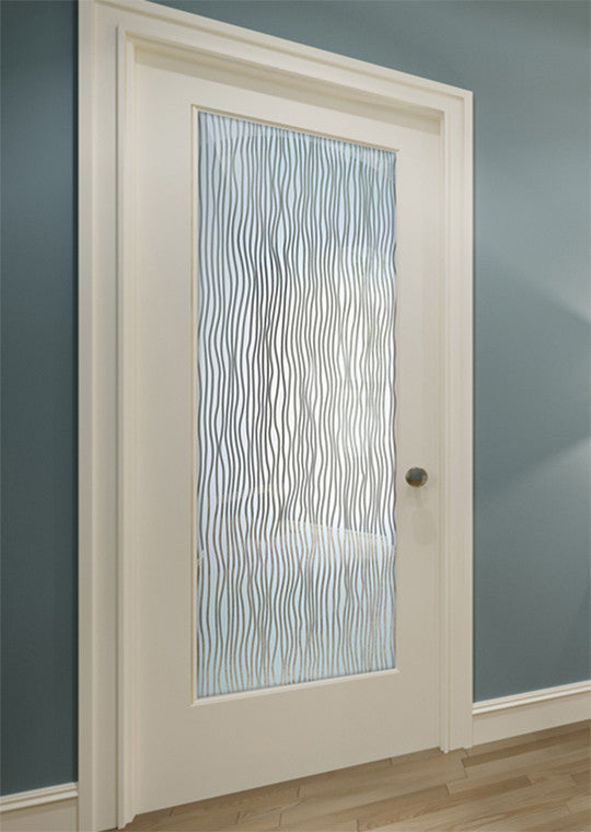 Interior Prehung Door or Interior Slab Door - Water Trails - Primed - 28" x...