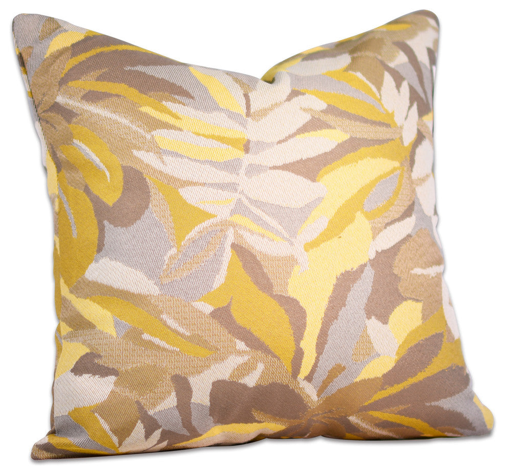 18"x18" Pacifica Accent Throw Pillow by Astella, Dewey Yellow
