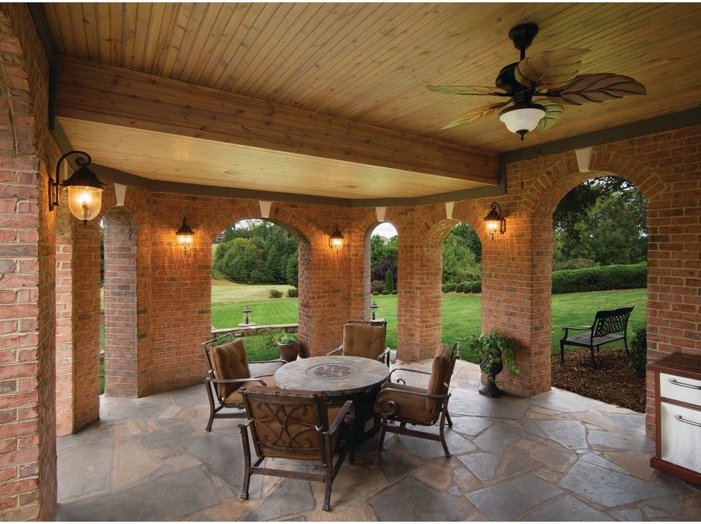 Progress Lighting 52" 5 Blade Indoor and Outdoor Celling Fan, Antique Bronze