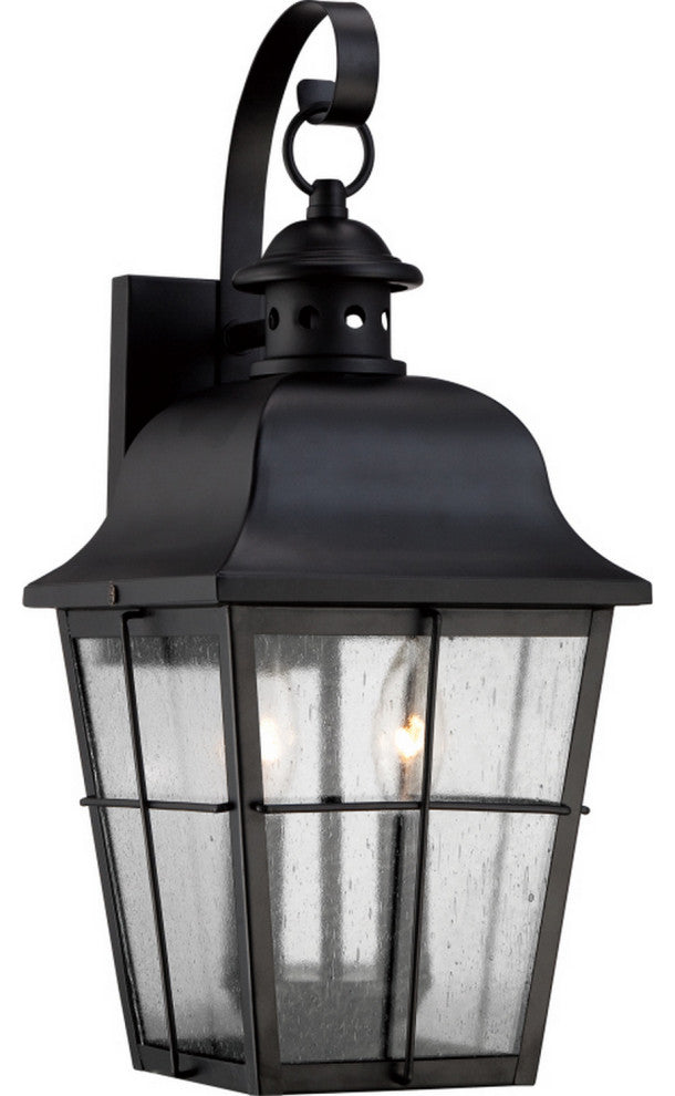 Millhouse 2-Light Outdoor Lantern, Mystic Black