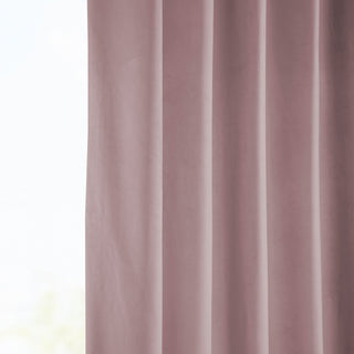 Heritage Plush Velvet Curtain Single Panel, Ballet Pink, 50"x84"