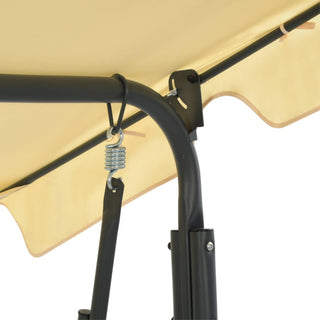 Vidaxl Garden Swing Bench Cream White 66.9"x43.3"x60.2"