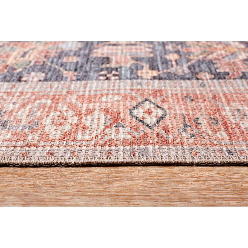 Avalon Persian Border Area Rug - Red, 3'9"x5'6"