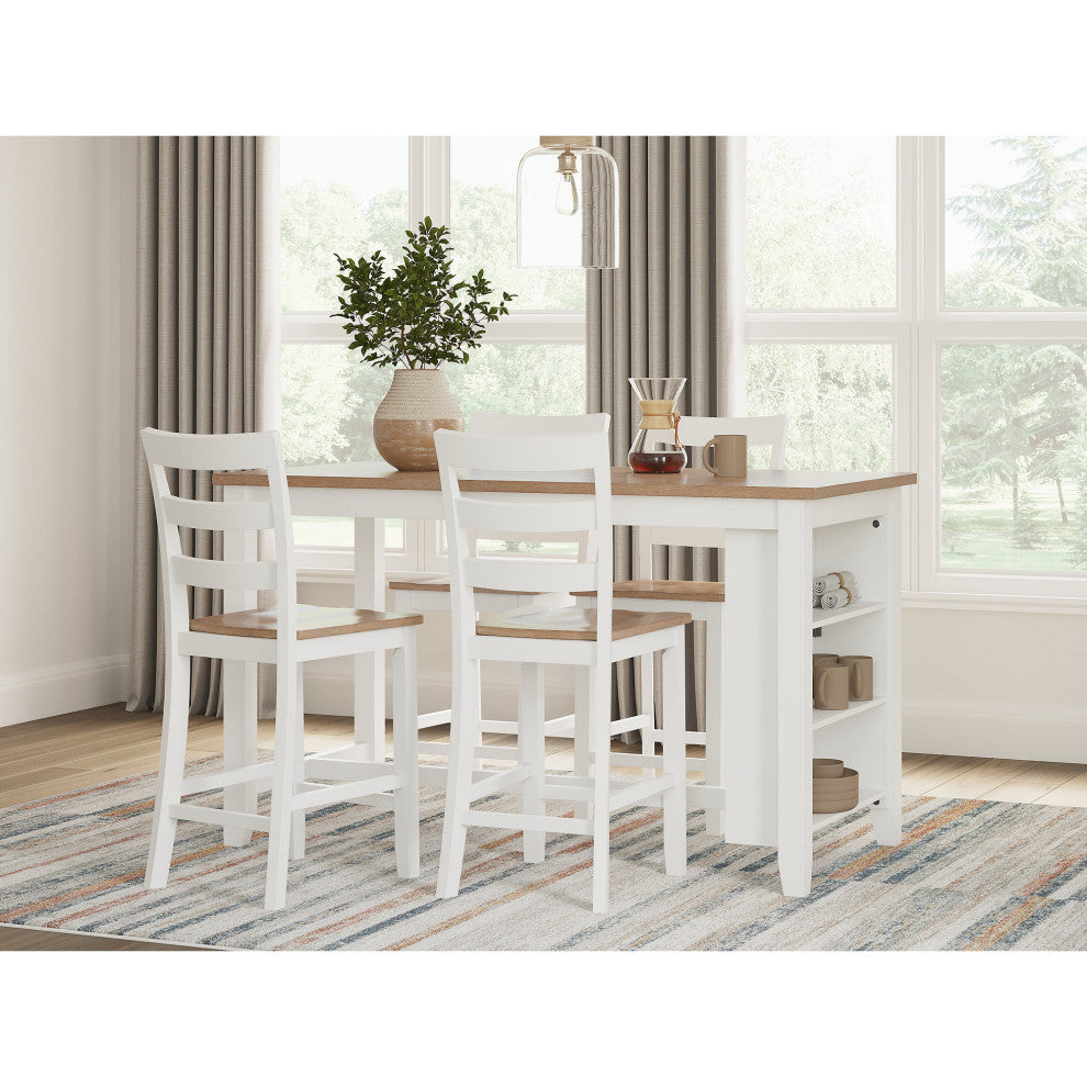 Gesthaven Natural/White Counter Height Barstool