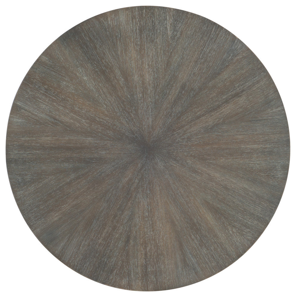 Round End Table, Golden Brown