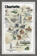 "Charlotte Spots" Framed Painting Print, 20x30