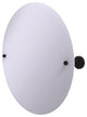 Frameless Round Beveled Edge Tilt Mirror, Oil Rubbed Bronze