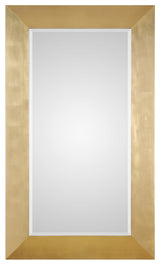 Uttermost Chaney Pine Glass and MDF Wood Decorative Mirror in Gold