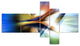 Rays of Speed Center, Abstract Canvas art print, 60"x32", 5 panels