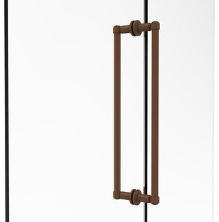 Contemporary 18" Back to Back Shower Door Pull, Antique Bronze