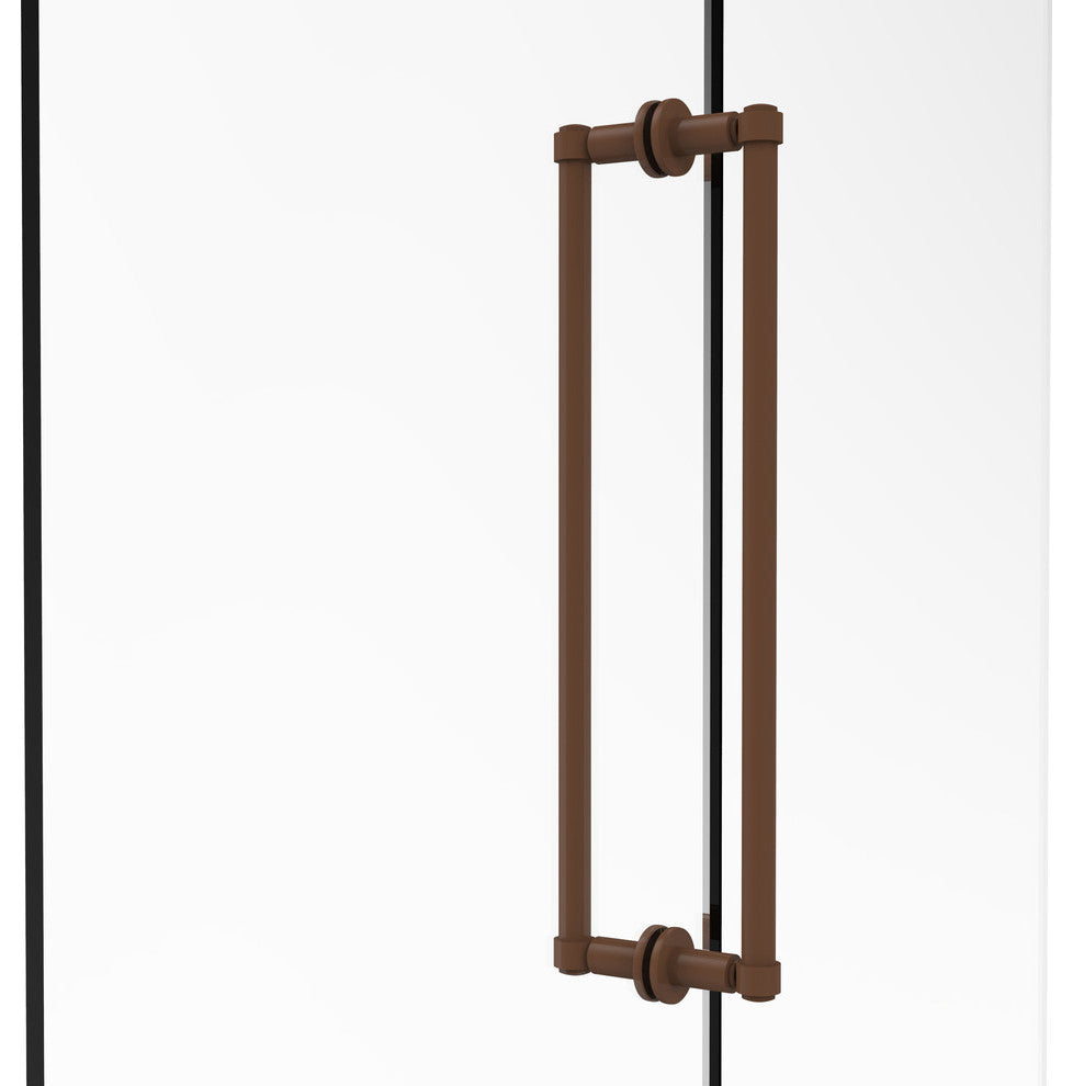 Contemporary 18" Back to Back Shower Door Pull, Antique Bronze