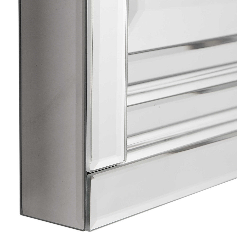 Uttermost 08027 B 22" W x 34" H Rectangular Framed Bathroom - Beveled glass