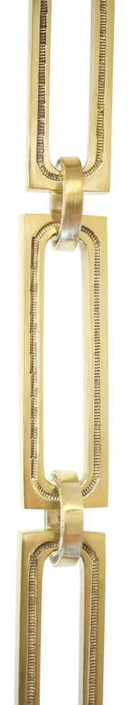 Brass Rectangle Chandelier Chain, Various Finishes, Polished Brass, H80