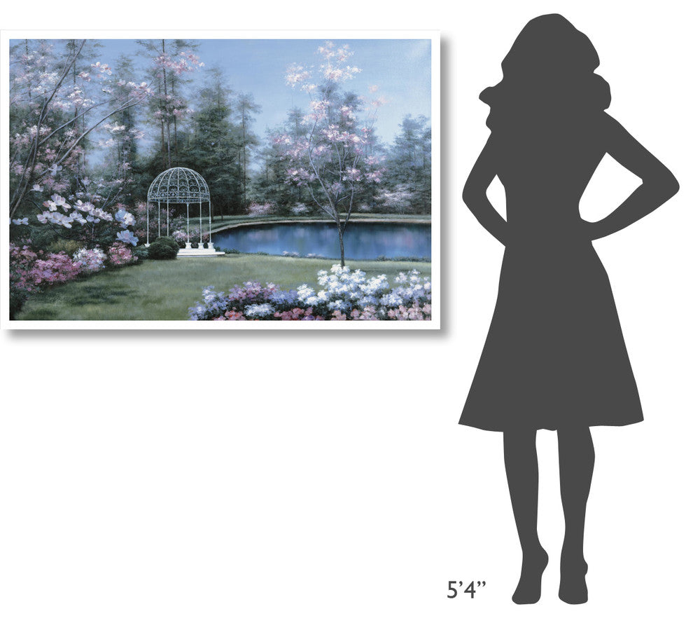 "Lakeside Gazebo" Digital Paper Print by Diane Romanello, 50"x34"
