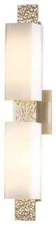 Oceanus 2 Light Sconce, Soft Gold Finish, Opal Glass