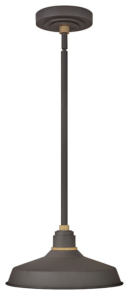 Hinkley Foundry Classic Pendant Barn Light, Museum Bronze