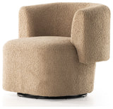 Tybalt Swivel Chair, Sheepskin Camel