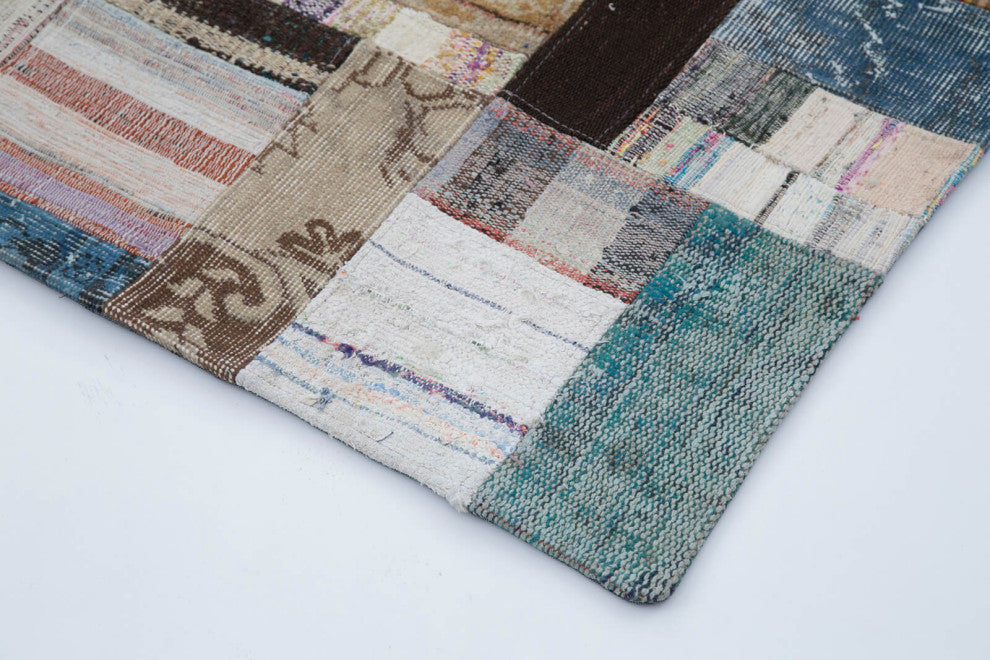 Rug N Carpet - Handmade Anatolian 5' 8'' x 7' 10'' Rustic Patchwork Kilim Rug